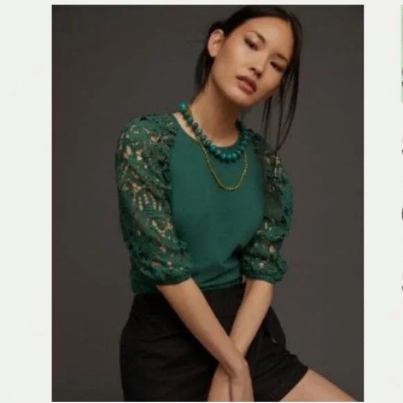 Anthropologie Tops - DOLAN LACE-SLEEVE SWEATSHIRT Anthropologie